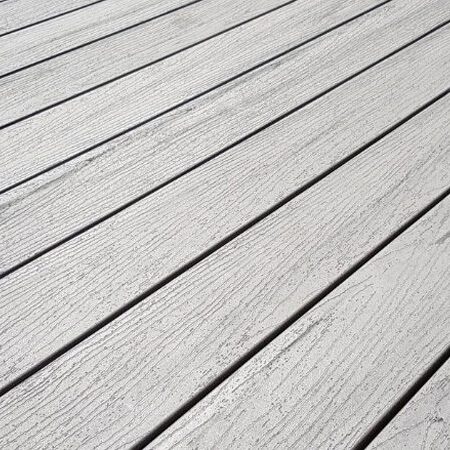 Full decking installation services - sunshine on grey decking